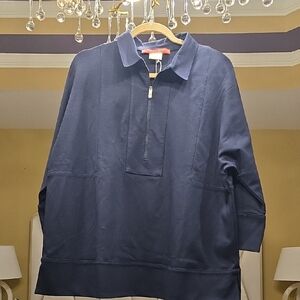 Marina Rinaldi Navy Blue Sweatshirt Oversized